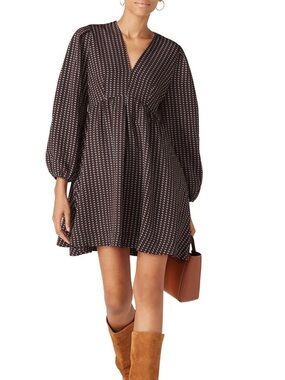 Love, Whit by Whitney Port Purple Geo Printed Dress